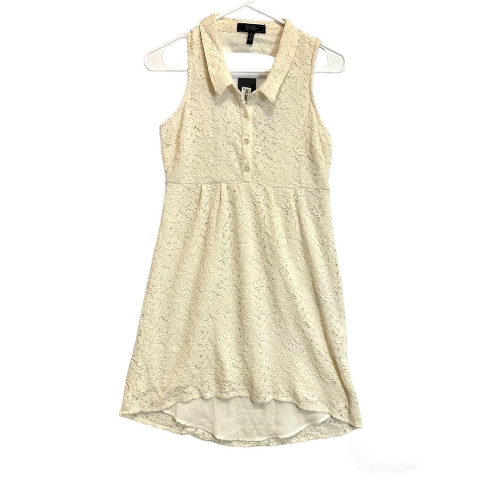 Jessica simpson Womens dress white lace mini shirt size XS